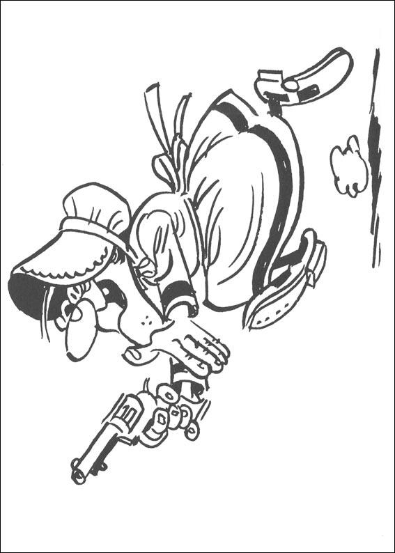 Plansa de colorat cu Lucky Luke 21 14